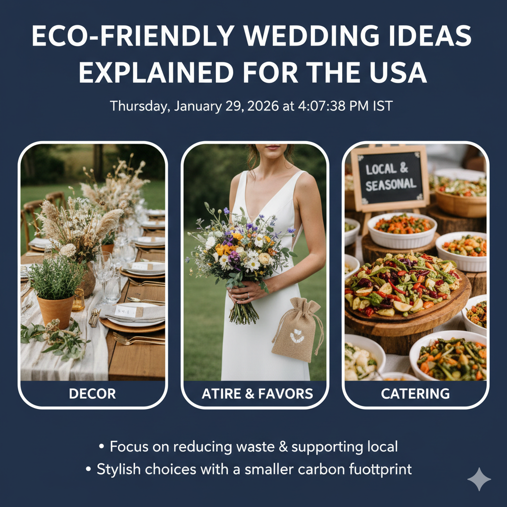 Eco-Friendly Wedding Ideas Explained for the USA (Sustainable & Stylish)