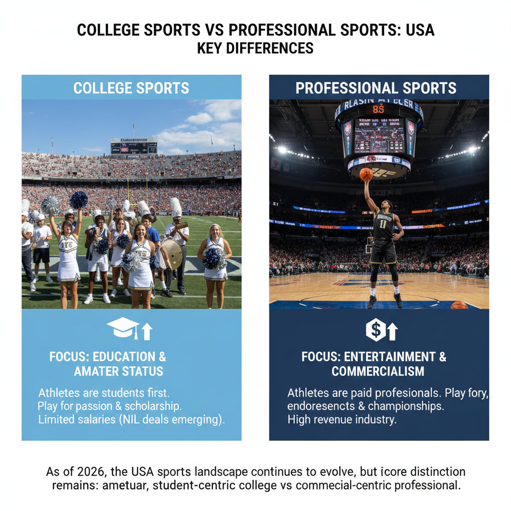 College Sports vs Professional Sports: Key Differences in the USA