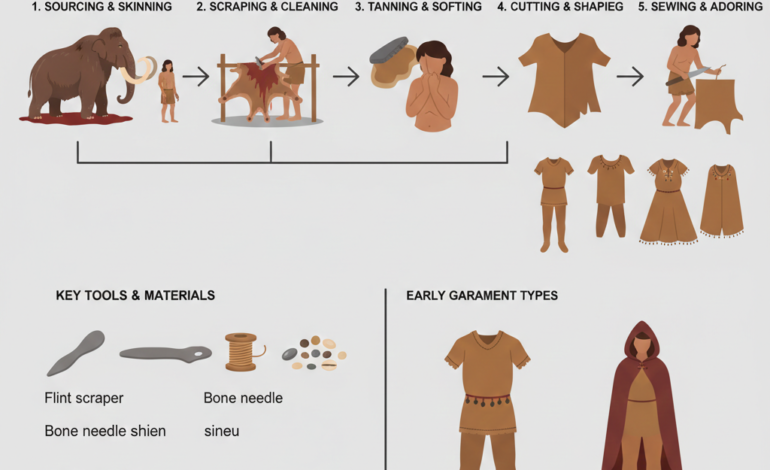 How Early Humans Turned Animal Skins into Wearable Garments