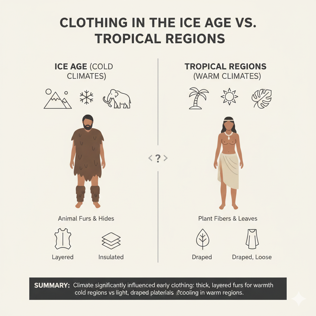Clothing in Ice Age vs Tropical Regions