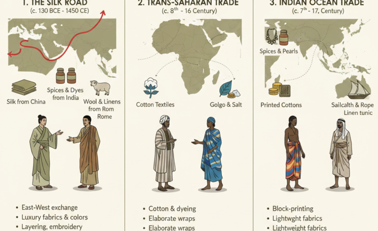 How Trade Routes Spread Clothing Styles Across Civilizations